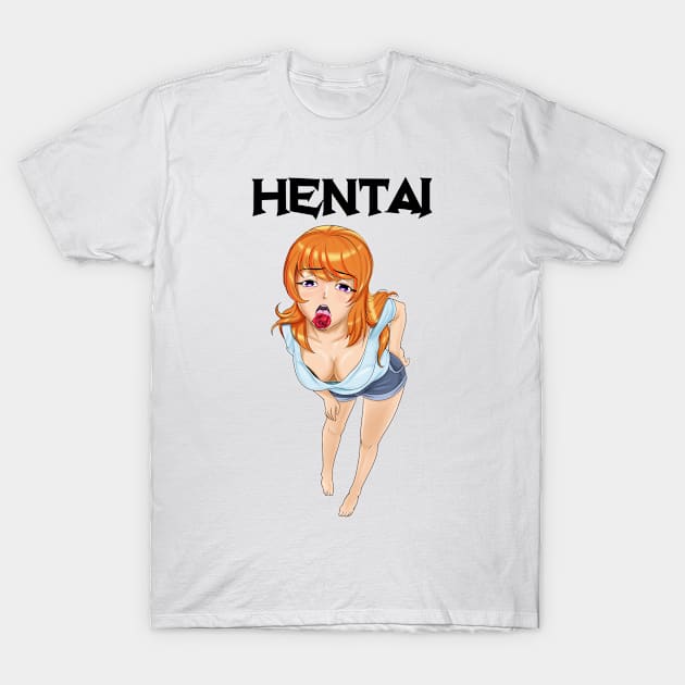 Waifu Material Hentai Girl Adult T-Shirt by bigD